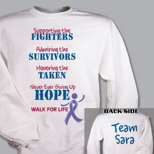 Personalized Fighting for the Cause Cancer Awareness Sweatshirt